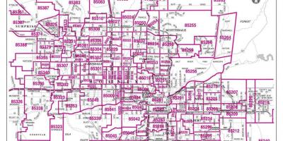 凤凰城的邮政编码的地图