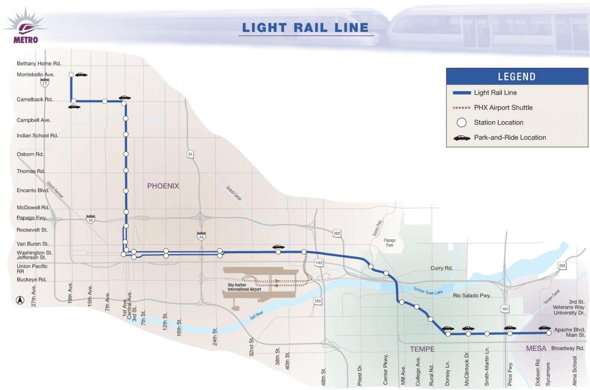 凤凰城的轻轨铁路线图2016