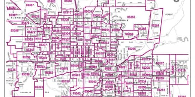 区域代码地图凤凰城