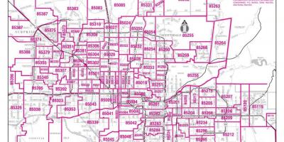 邮政编码的地图的凤凰城
