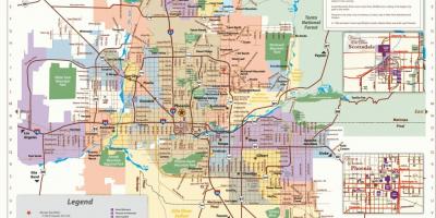 凤凰城的巴士路线的地图