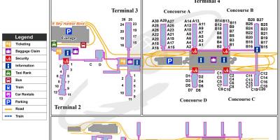 天空港机场终端的地图